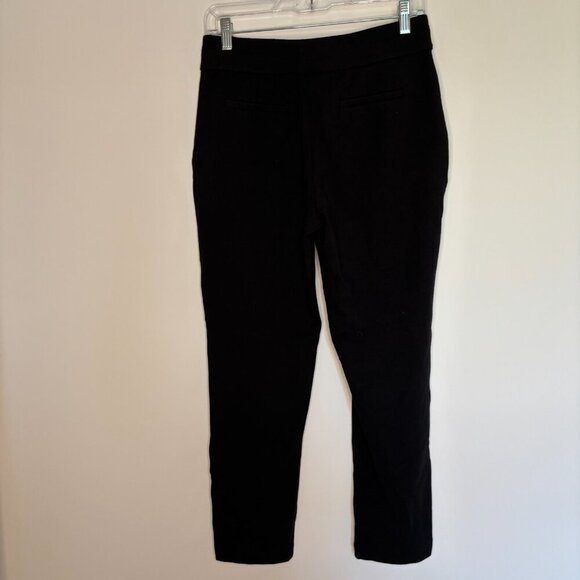 T TAHARI Pullon Ankle Pant Womens M Black Flat Front Ponte Stretch - Picture 4 of 6